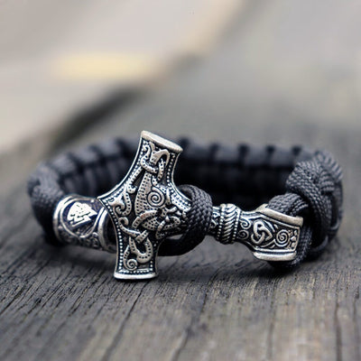 Bestyle Thor's Hammer Bracelet for Men, Leather & Stainless Steel Wristband  Boys Viking Amulet Charm Jewelry Christmas Gift - Walmart.com