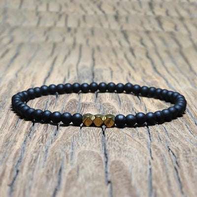 Black Matte Obsidian Bracelet