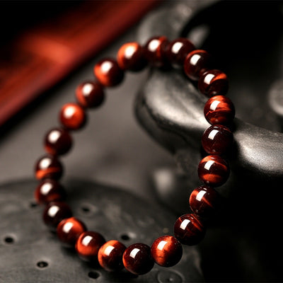 Minimalist 8mm Natural Stone Prayer Beads Tiger Eye