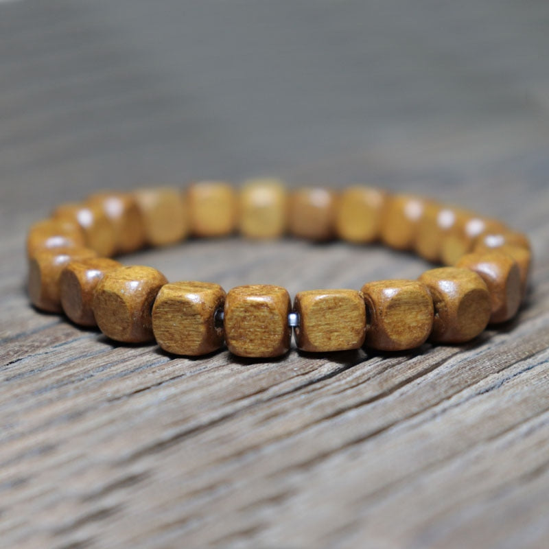 Simple Handmade Square Wooden Bracelet
