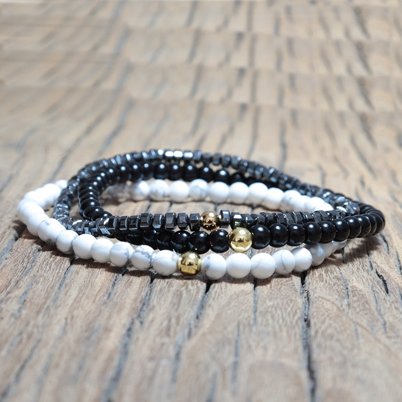 Natural Stone Beads Bracelet Set