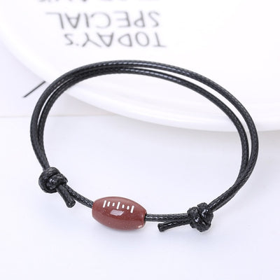 Simple Hand Braided Black Rope Sports Bracelet