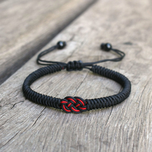 Black and Red String Hand Woven